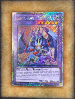 Yugioh Garura, Wings of Resonant Life RA02-EN024 Platinum Secret Rare 1st Ed NM - Image 1