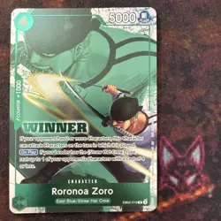 One Piece - EB02-019 Roronoa Zoro Winner's Pack Promo NM (US Seller) - Image 1