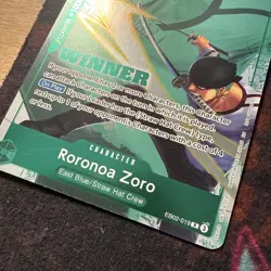 One Piece - EB02-019 Roronoa Zoro Winner's Pack Promo NM (US Seller) - Image 3
