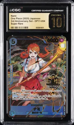 2025 3RD ANNIVERSARY SET ONE PIECE SUPER RARE #OP11-054 NAMI CGC 10 PERFECT - Image 1