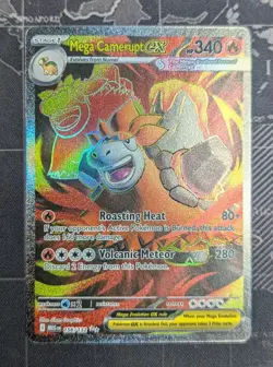 Pokemon TCG Mega Evolution Mega Camerupt EX Full Art Ultra Rare Card 156/132 NM - Image 1