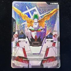 GUNDAM TCG CARD GAME UNICORN GUNDAM RESOURCE R-003 C+ FOIL Newtype Rising GD01 - Image 1