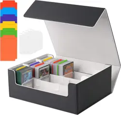 Trading Card Storage Box - 2400+ Card Deck Case for Magic the Gathering PKM YuGi - Image 1