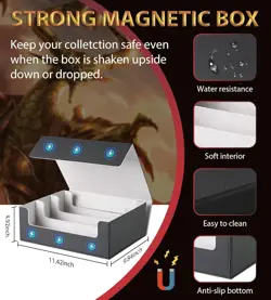 Trading Card Storage Box - 2400+ Card Deck Case for Magic the Gathering PKM YuGi - Image 3