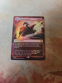 Fiery Emancipation FOIL Wilds Of Eldraine Enchanting Tales MTG NM - Image 1