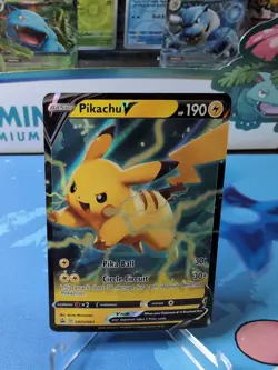 Pikachu V - SWSH063 - Pokemon Sword & Shield Promo Ultra Rare Card NM - Image 1