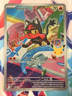 Pokemon First Partner Illustration Promo Set Gen 7 Rowlet, Litten & Popplio MEP - Image 3