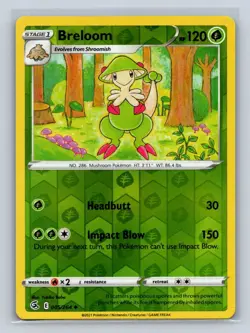Breloom #005/264 SWSH08: Fusion Strike Reverse Holo Pokemon TCG - Image 1