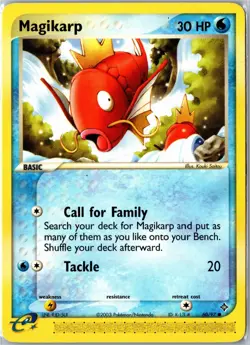 Pokemon Card - Magikarp 60/97 Dragon Common Moderately Played - Image 1