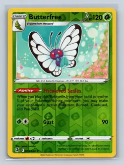 Butterfree #003/264 SWSH08: Fusion Strike Reverse Holo Pokemon TCG - Image 1