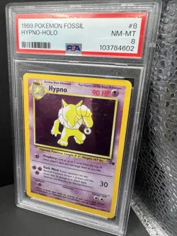 🔥🔥HYPNO 1999 Pokemon Fossil Holo 8/62 - PSA 8 - Image 2