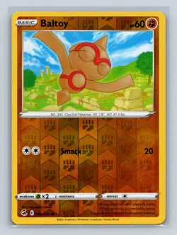 Baltoy #144/264 SWSH08: Fusion Strike Reverse Holo Pokemon TCG - Image 1