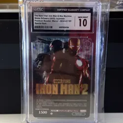 2023 Weiss Schwarz Marvel Iron Man 2 War machine MAR/SE40-11sp gold stamp CGC 10 - Image 1