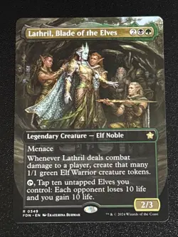 MTG Foundations Lathril, Blade of the Elves Borderless 0349 NM Rare - Image 1