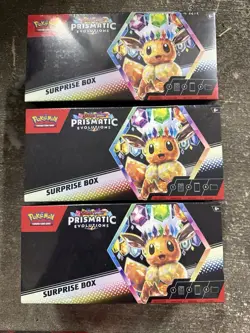 Pokemon Prismatic Evolutions Surprise Box+Destined Rivals Tins Set - LOT OF 5 - Image 3