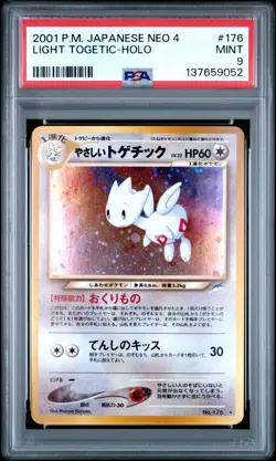 2001 POKEMON JAPANESE NEO 4 #176 LIGHT TOGETIC-HOLO PSA 9 - Image 1