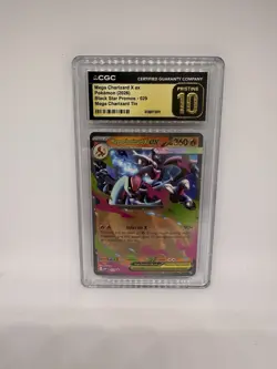 Pokemon Mega Charizard X ex Black Star Tin Promo 029 CGC Pristine 10 2026 - Image 1