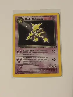 Pokemon Dark Alakazam 1/82 Team Rocket Holo Rare Unlimited 60 HP English - Image 1