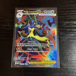 Pokemon TCG Mega Lucario EX 160/132 Me01 Ultra Rare Full Art Holo 340 HP EN - Image 1