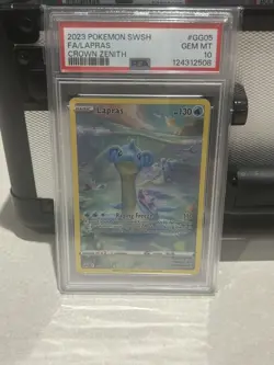 PSA 10 Full Art Lapras GG05 Crown Zenith Galarian Gallery Holo GG05/GG70 Pokemon - Image 1