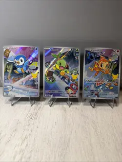 Pokemon First Partner Illustration Rare Turtwig Chimchar Piplup 30th Anniversary - Image 1