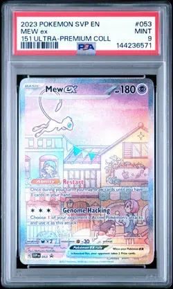2023 POKEMON SVP EN-SV 151 UPC BLACK STAR PROMO #053 MEW ex PSA 9 - Image 1