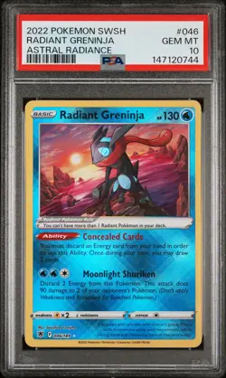2022 POKEMON SWORD & SHIELD ASTRAL RADIANCE #046 RADIANT GRENINJA PSA 10 - Image 1