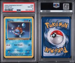 Pokemon Squirtle PSA 8 68/82 Team Rocket 1st Edition English - Image 3
