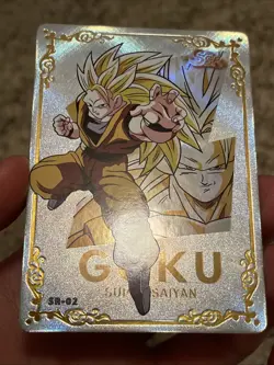 Chinese Ss3 Goku SSP SR-02 Holo One piece Dragon Ball Z Card - Image 3