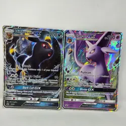 Umbreon GX SM36 Espeon GX SM35 Jumbo Oversized Pokemon Card Lot - Image 1