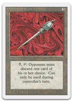 Disrupting Scepter (LP) Revised Edition 3ED Magic MTG - Image 1