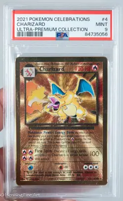 Pokemon PSA 9 SET Celebrations UPC Charizard 4 & Pikachu 58 Gold Metal Promo - Image 2