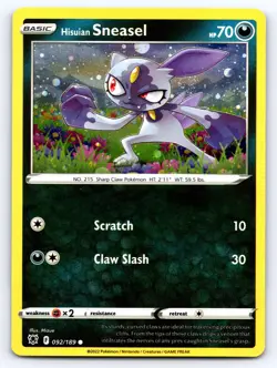 Hisuian Sneasel (Cosmos Holo) 92/189 Holo Promo Deck Exclusives Pokemon LP - Image 1