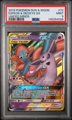 ESPEON & DEOXYS GX PSA 9 2019 POKEMON 2019 WORLD CHAMPIONSHIPS DECK: PERFECTION - Image 1