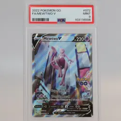 Pokemon TCG - Mewtwo V 72/078 Pokemon GO Full Art - PSA 9 MINT - Image 2