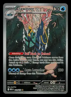 Clawitzer 141/132 Illustration Rare Mega Evolution Pokemon Near Mint - Image 1