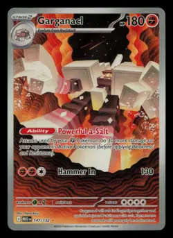 Garganacl 147/132 Illustration Rare Mega Evolution Pokemon Near Mint - Image 1