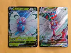 Pokemon Sword & Shield Darkness Ablaze Butterfree V & VMAX 001/189 & 002/189 - Image 1