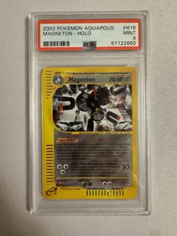 2003 Pokemon - Magneton Holo Rare E Reader Aquapolis H16/H32 - PSA 9 Mint! WOTC - Image 2