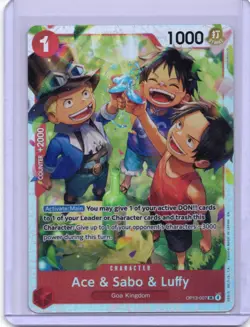 Carrying On His Will #OP13-007 Ace & Sabo & Luffy - Image 1