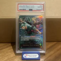Roronoa Zoro & Sanji 2024 One Piece ST12 #001 Leader PSA 10 - Image 1