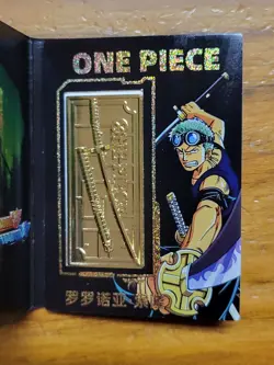 Anime One Piece Textured Holo Subset Foil SGR Zoro N01-SGR-02 Bi Fold Gold Card - Image 3
