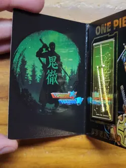 Anime One Piece Textured Holo Subset Foil SGR Zoro N01-SGR-02 Bi Fold Gold Card - Image 4