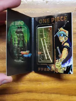 Anime One Piece Textured Holo Subset Foil SGR Zoro N01-SGR-02 Bi Fold Gold Card - Image 5