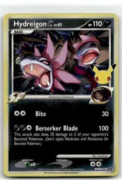 Hydreigon C lv.61 Promo SWSH: Sword & Shield Promo Cards SWSH138 NM - Image 1