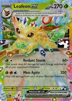 Leafeon ex Holo Double Rare Prize Pack Series Cards 006/131 NM - Image 1