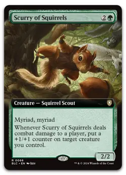 Scurry of Squirrels (Extended Art) #66 (NM) Bloomburrow BLC Magic MTG - Image 1