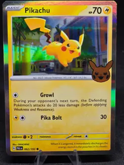 Pokemon TCG Pikachu 062/193 Trick or Trade Holo NM - Image 1
