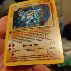 Pokemon TCG Machamp 8/102 Base Set 1st Edition Holo Rare 1999 M01 Deck exclusive - Image 4
