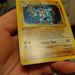 Pokemon TCG Machamp 8/102 Base Set 1st Edition Holo Rare 1999 M01 Deck exclusive - Image 5